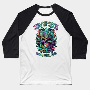 The Colorful Face of Chaos Baseball T-Shirt